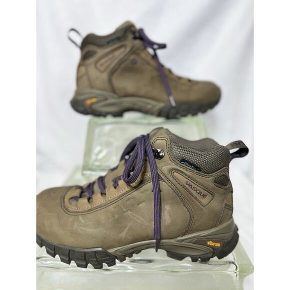 Brown Vasque UltraDry Hiking Boots Women’s 7M Vibram Sole 7419M Trail Ready - Picture 2 of 5